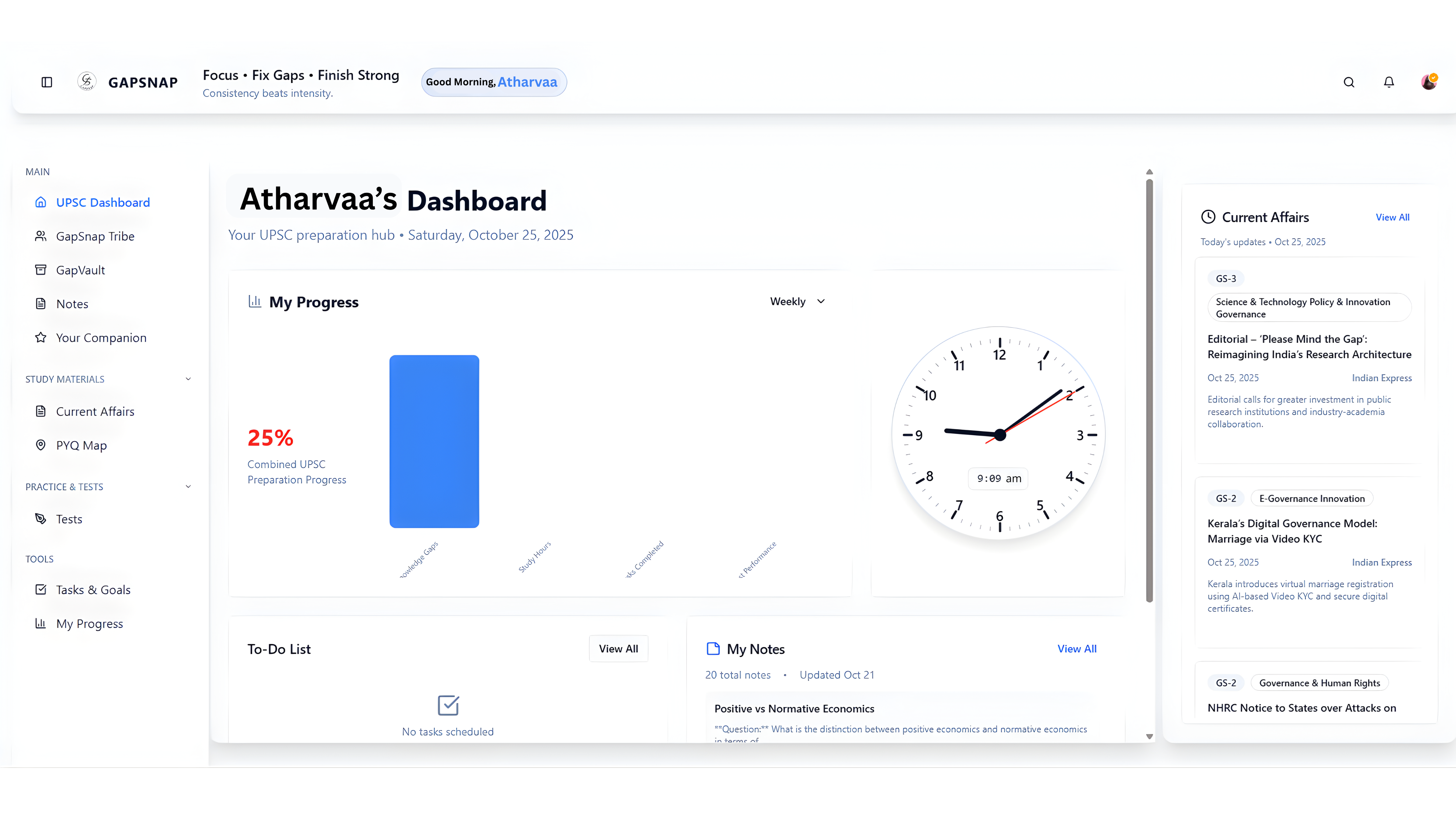 Dashboard – Your UPSC Preparation Hub
